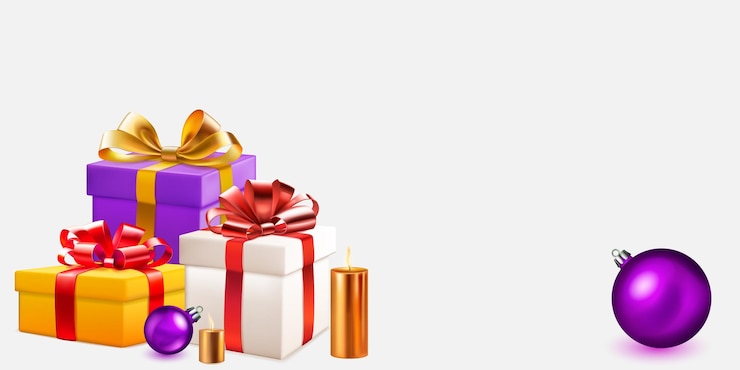 Vetor ilustração de férias com um monte de caixas de presentes coloridas com fitas e arcos várias velas ardentes e bola de natal em fundo branco