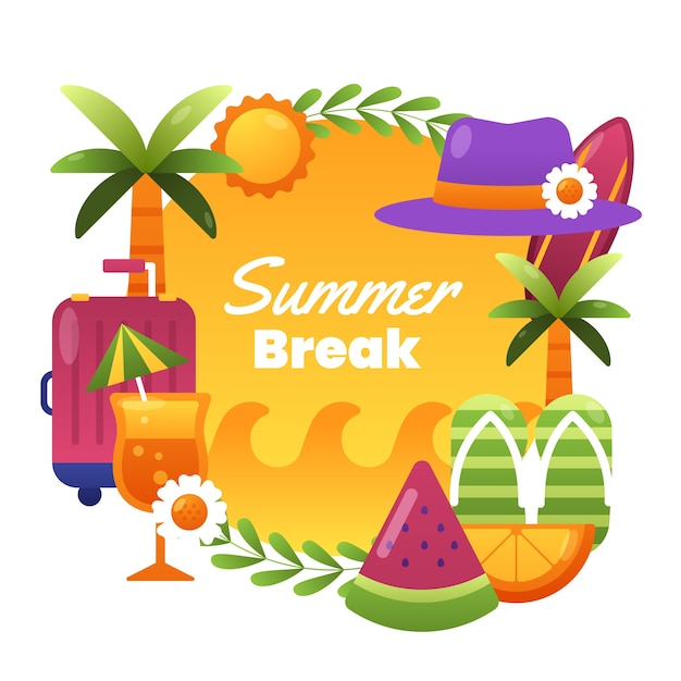 Ilustração de férias de verão