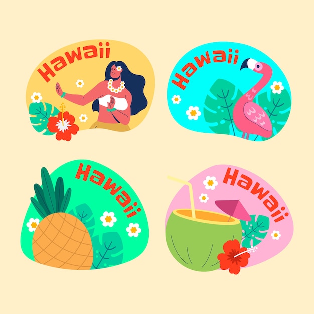 Ilustração de férias no Havaí