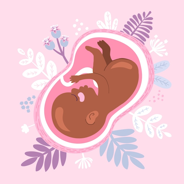 Ilustração de feto desenhado à mão