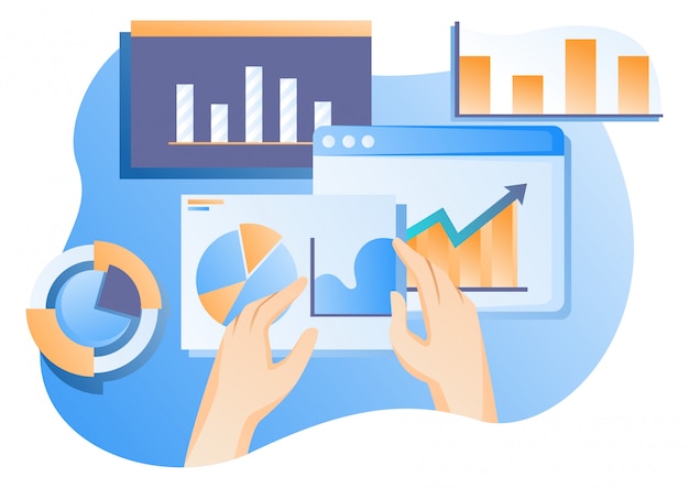 Ilustração de finanças de investimento