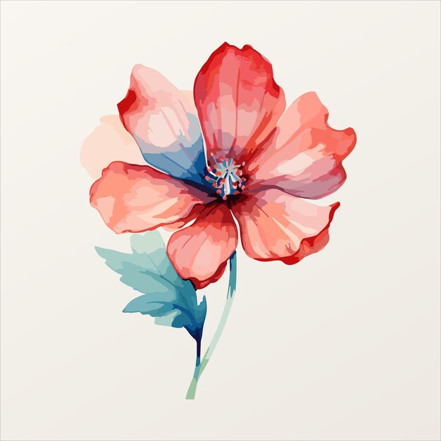 Ilustração de flor de aquarela desenhada à mão