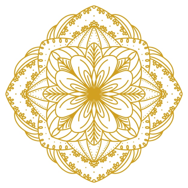 Vetor ilustração de flor de mandala geométrica