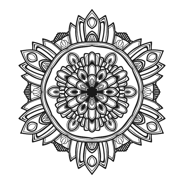 Ilustração de flor de mandala