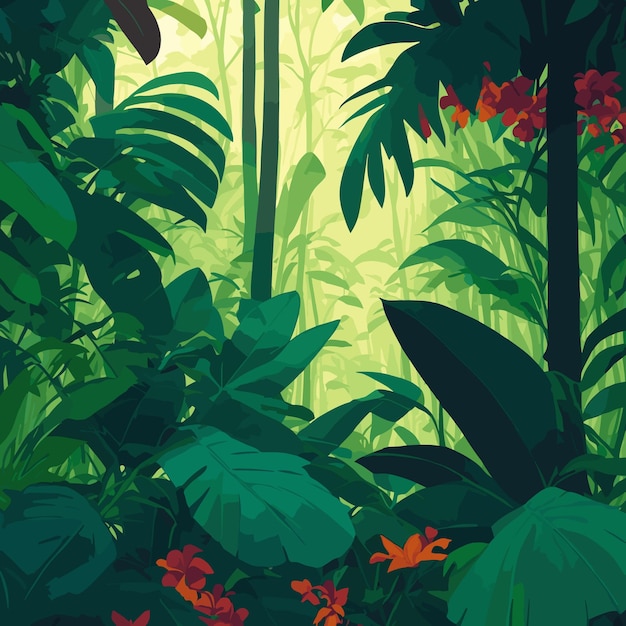 Ilustração de floresta tropical