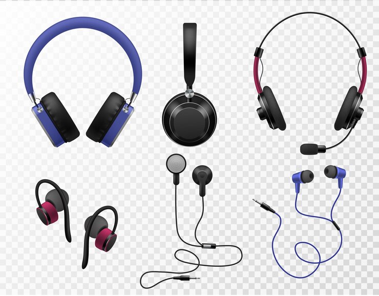 Vetor ilustração de fones de ouvido musicais