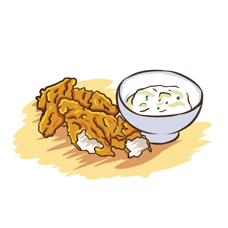 Vetor ilustração de frango frito