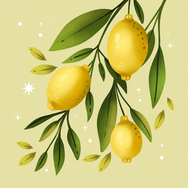 Ilustração de frutas em aquarela