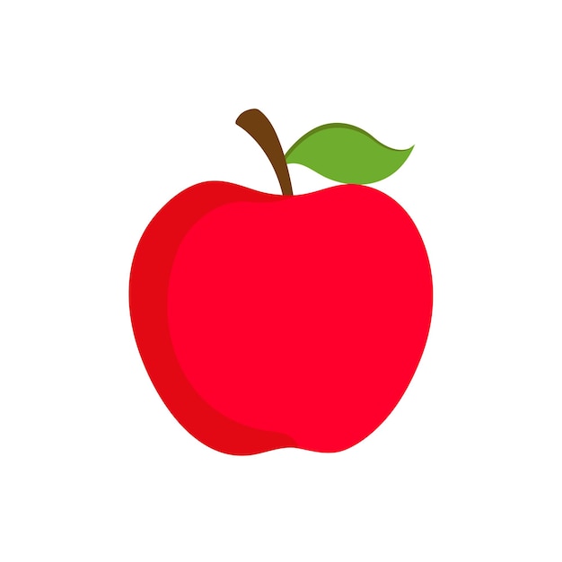 Ilustração de frutas saudáveis de maçã desenhada à mão
