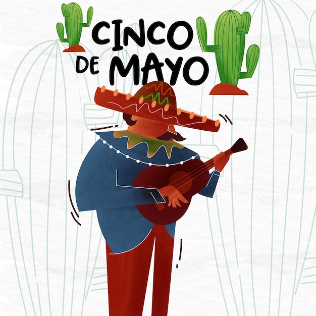 Ilustração de fundo cinco de mayo