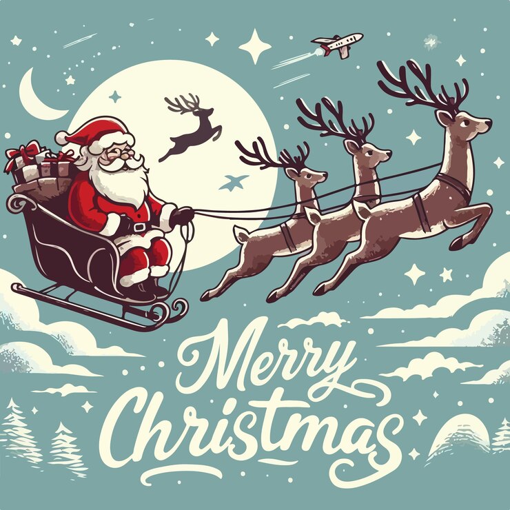 Ilustração de fundo da celebração do Feliz Natal