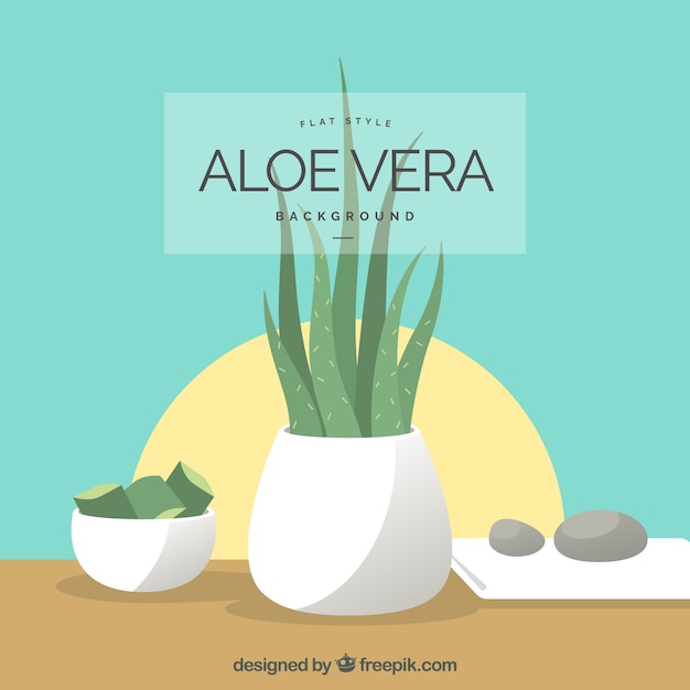 Ilustração de fundo de aloe vera