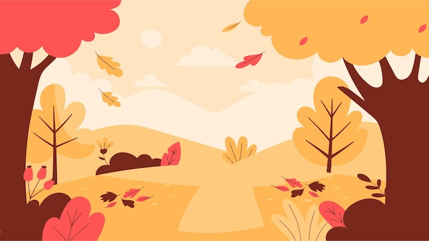 Ilustração de fundo de folhas de outono Illustration de fundo de ilustração de vetor da estação de outono
