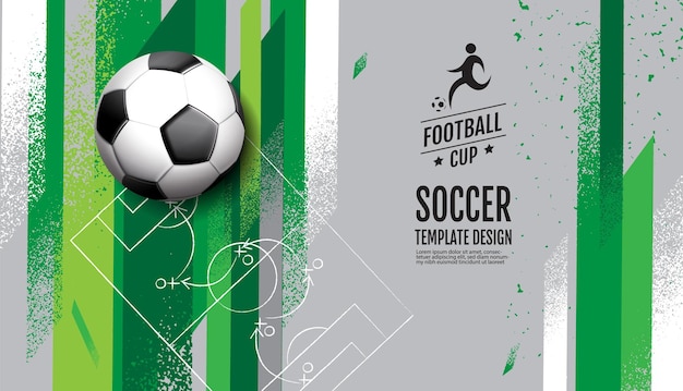 Vetor ilustração de fundo de futebol de design de layout de futebol