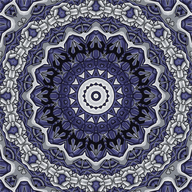 Ilustração de fundo de mandala de flor de fantasia