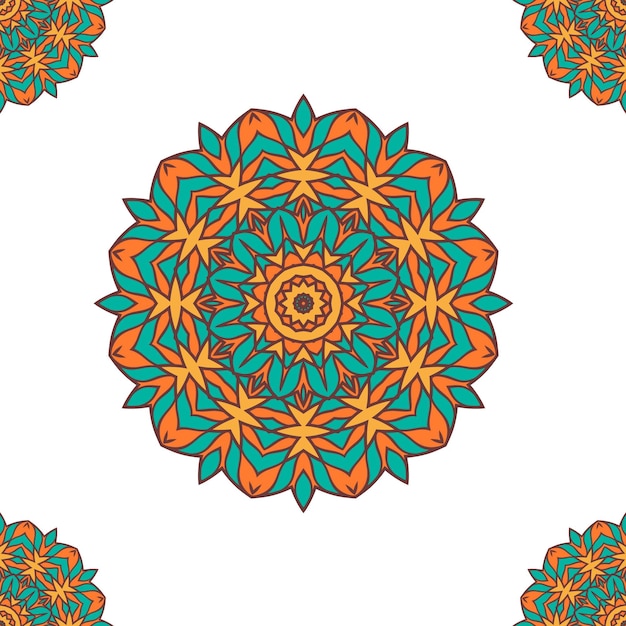 Ilustração de fundo de mandala tema de fundo de mandala