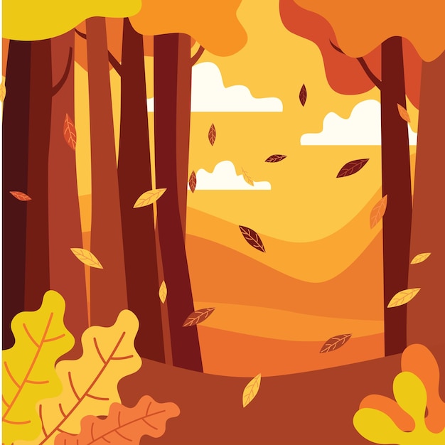 Vetor ilustração de fundo de outono