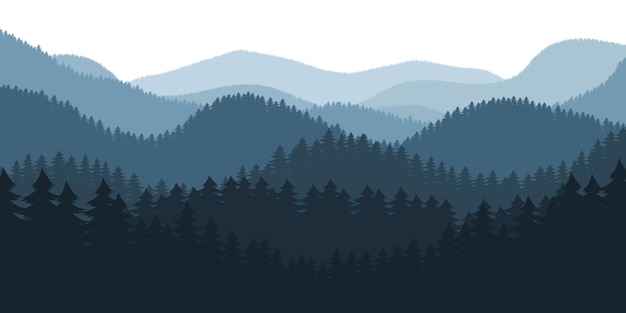 Ilustração de fundo de paisagem de floresta