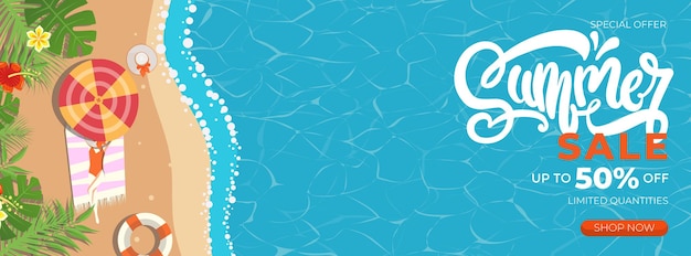 Ilustração de fundo de praia de verão