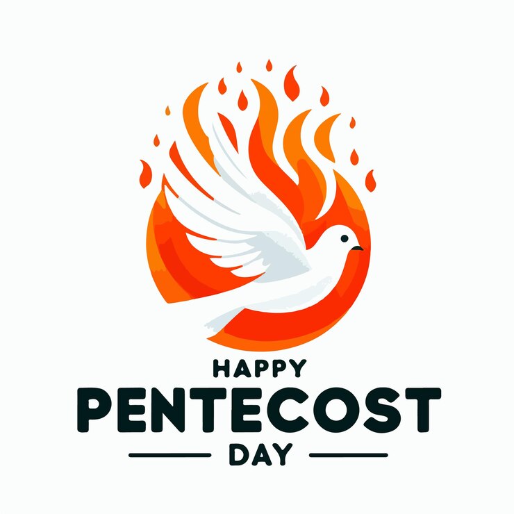 Vetor ilustração de fundo de um feliz dia de pentecostes