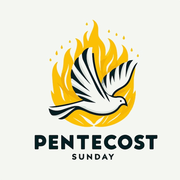 Vetor ilustração de fundo de um feliz dia de pentecostes