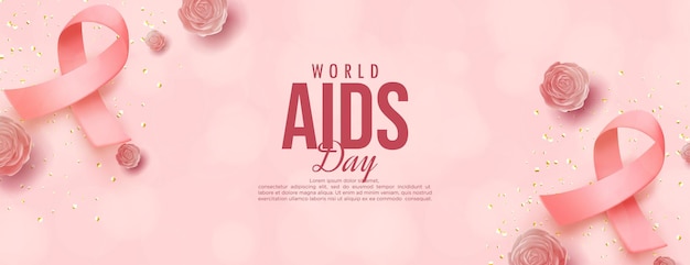 Ilustração de fundo do dia mundial da aids