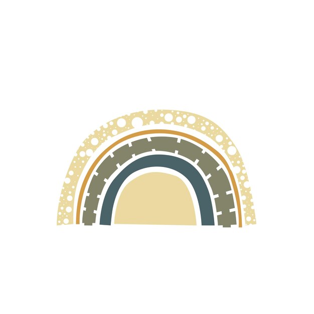 Ilustração de fundo escandinavo de arco-íris colorido