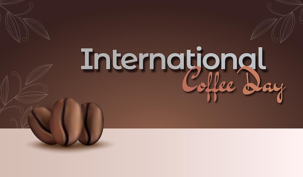 Ilustração de fundo vetorial do dia internacional do café adequada para múltiplos propósitos
