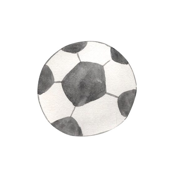 Ilustração de futebol em aquarela para crianças
