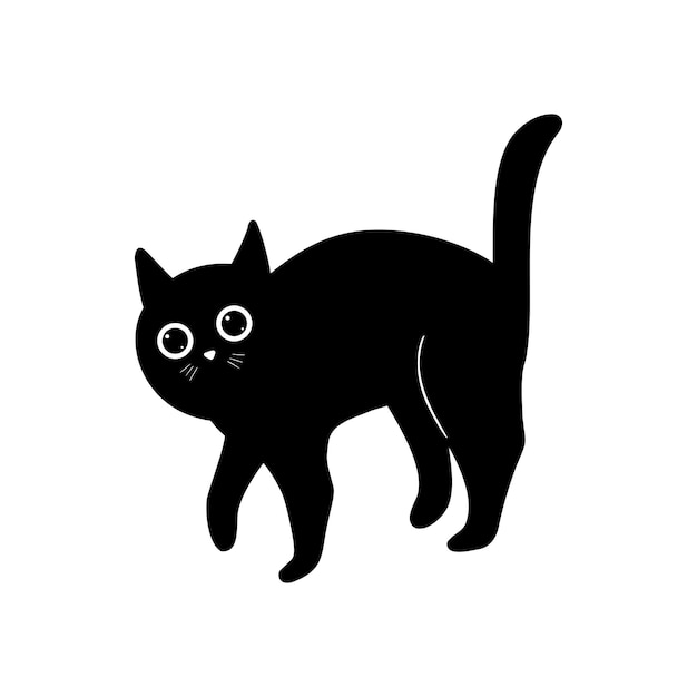 Ilustração de gato preto