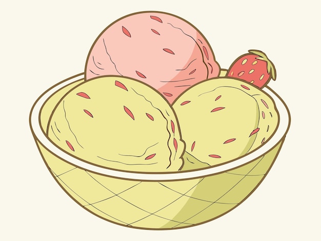 Ilustração de gelado kulfi