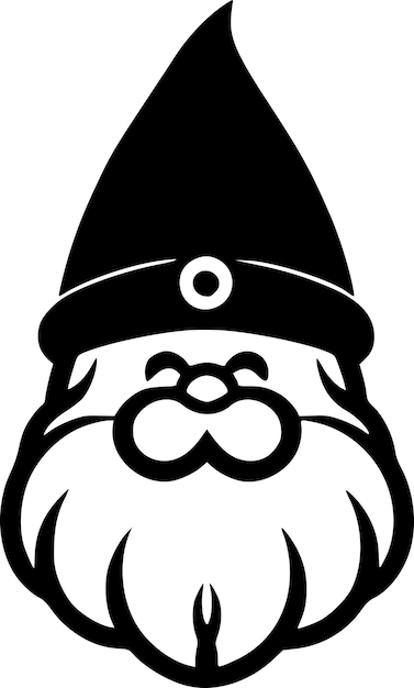 Vetor ilustração de gnome minimalist e flat logo vector