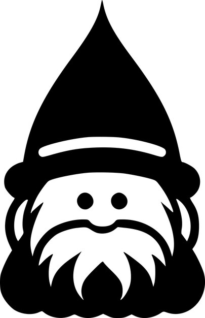 Ilustração de gnome minimalist e flat logo vector