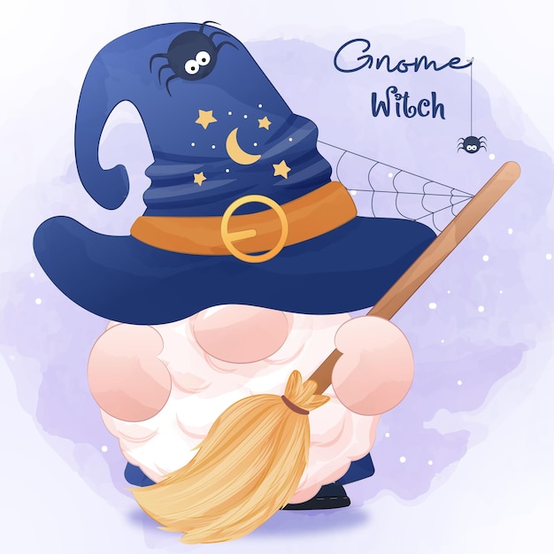 Ilustração de gnomo fofo da série Halloween