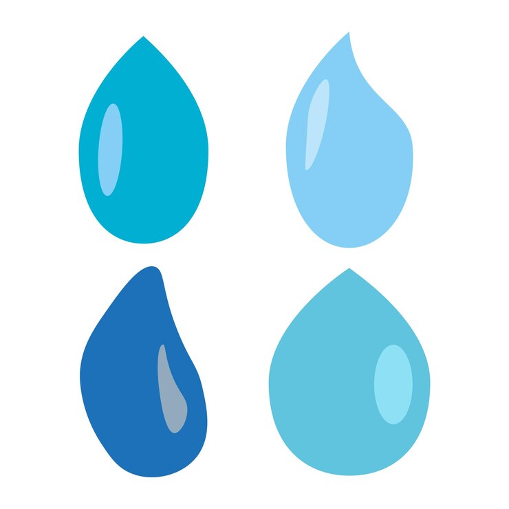 Vetor ilustração de gotas e gotas