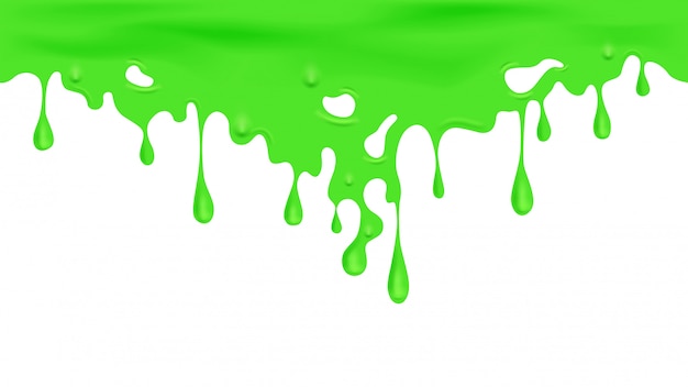 Ilustração de gotejamento lodo verde e derretido