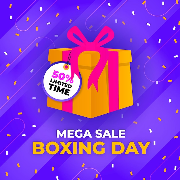 Ilustração de gradiente boxing day sale