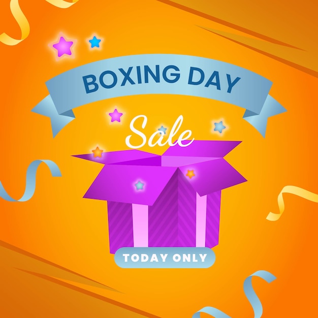 Vetor ilustração de gradiente boxing day sale