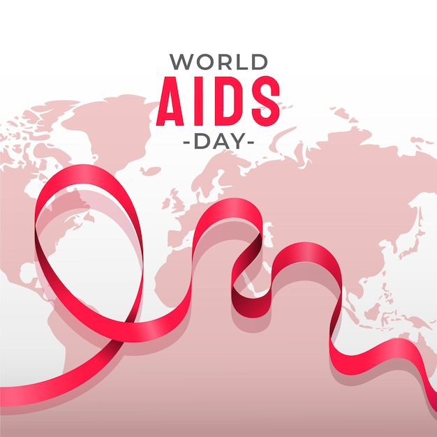 Vetor ilustração de gradiente do dia mundial da aids