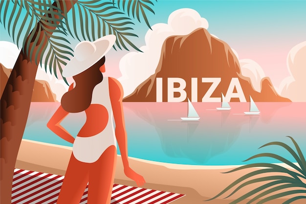 Ilustração de gradiente ibiza