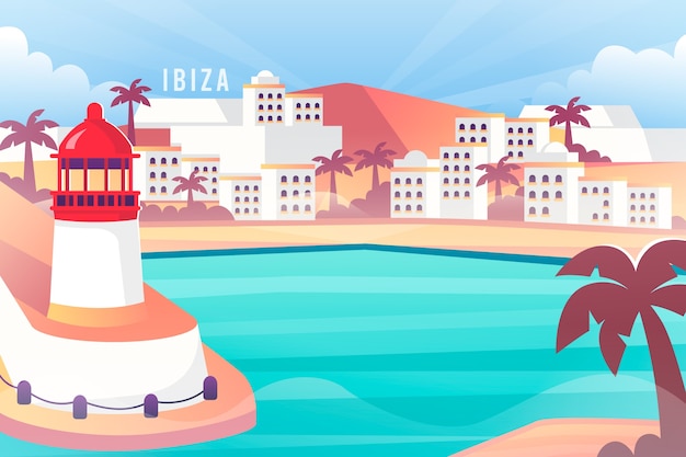 Vetor ilustração de gradiente ibiza