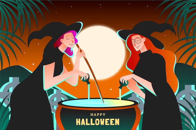 Vetor ilustração de gradiente para celebração de halloween