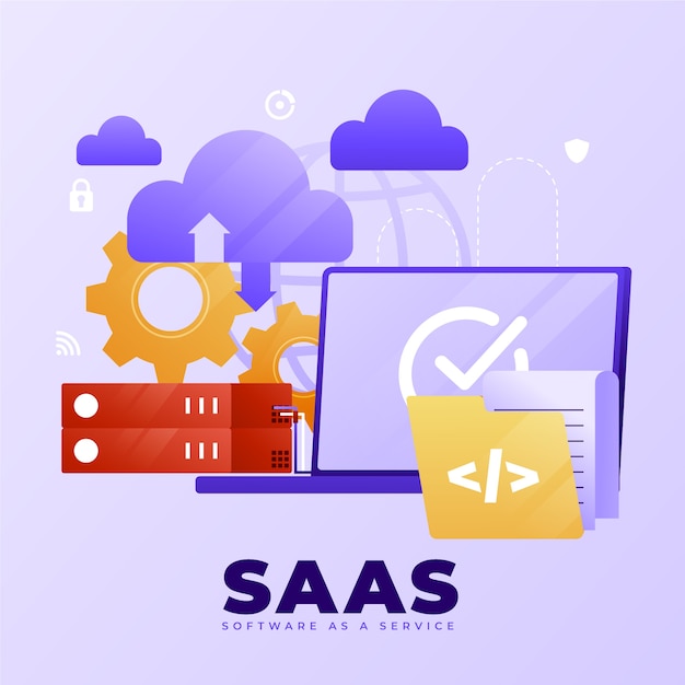 Ilustração de gradiente saas