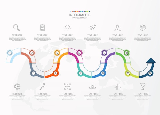 Vetor ilustração de gráfico infográfico