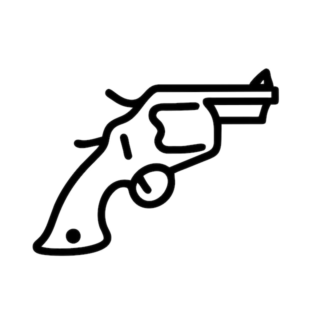 Vetor ilustração de gráficos vetoriais revolver formato de arquivo de origem eps desenho de ícone de escala sem perdas