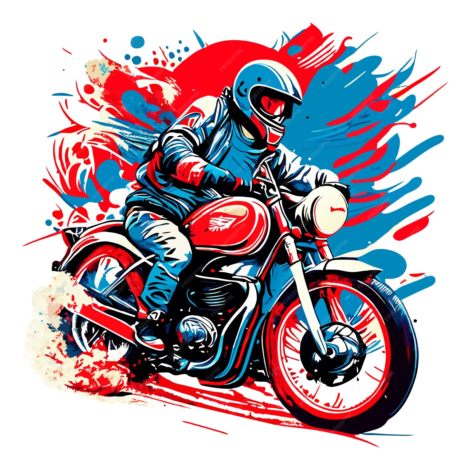 Vetores de Corrida De Motocicletas Motocicleta De Estrada Ilustração  Vetorial Isolada Desenho De Tinta Vista Frontal Esporte A Motor Extremo e  mais imagens de Motocicleta - iStock