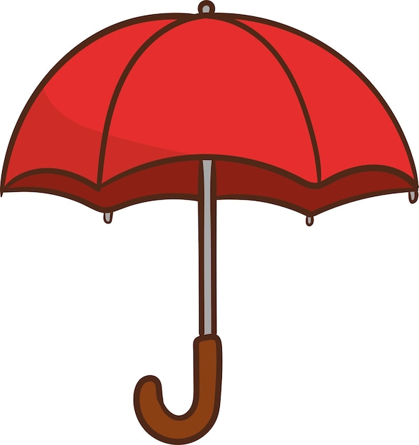 Vetor ilustração de guarda-chuva desenho plano vector