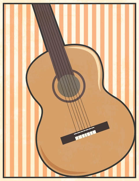 Vetor ilustração de guitarra