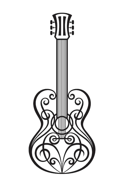 Ilustração de guitarra