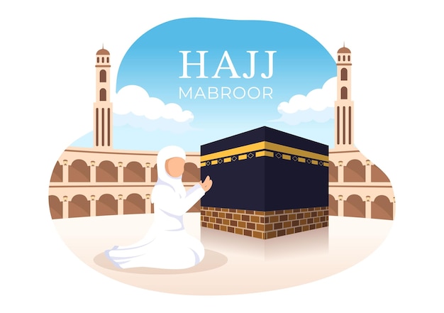 Ilustração de hajj ou umrah mabroor